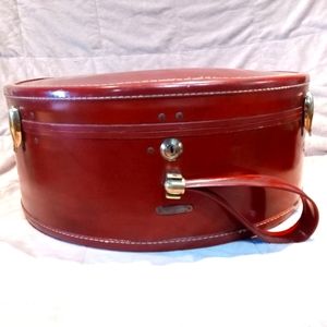 Fabulous 1950s Vintage Samsonite Leather Luggage - Rust Red, Style #4920 (RARE!)